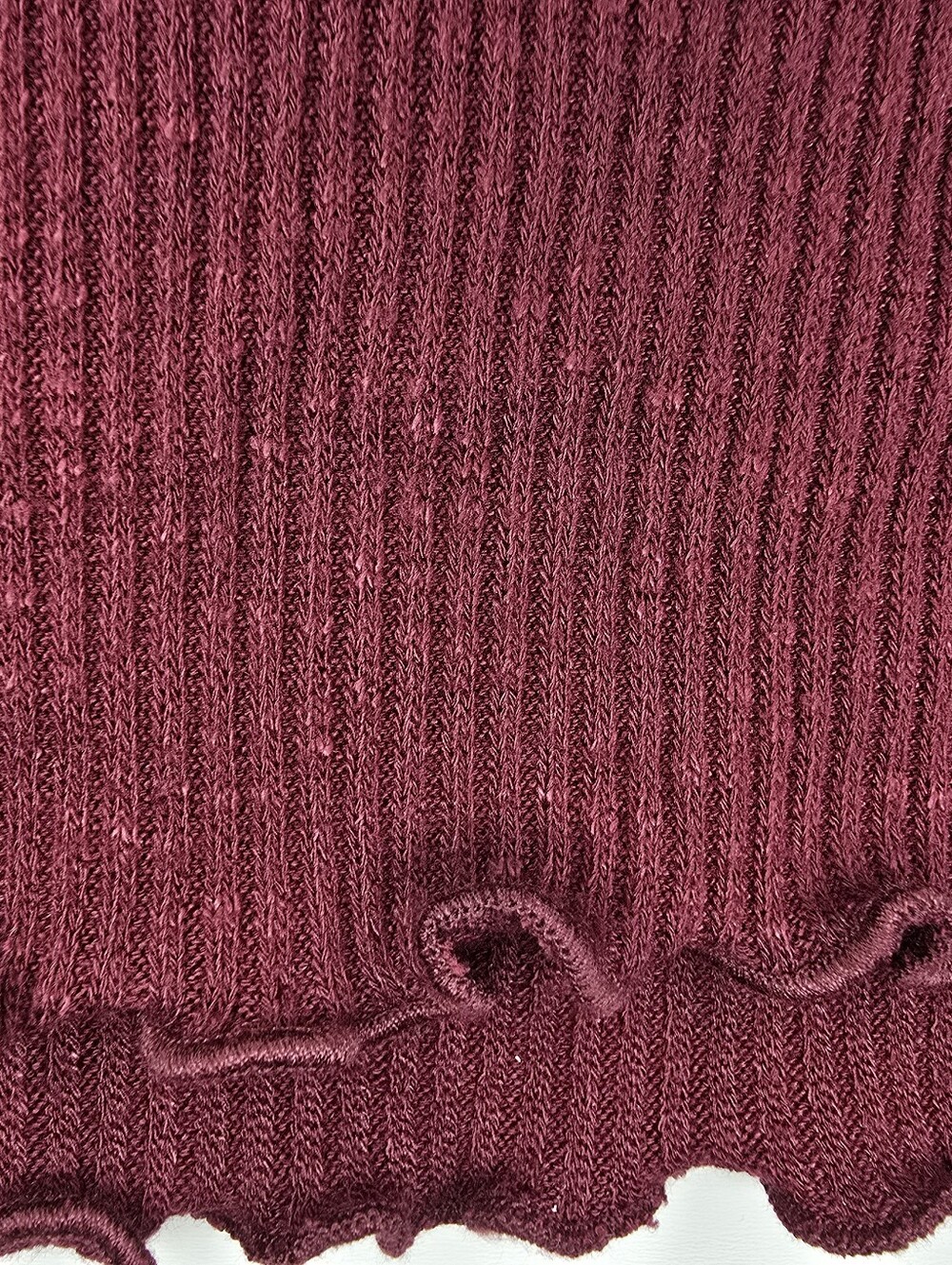 Fashion Nova Smock Or Slay Top II Burgundy Off Shoulder Ribbed Crop Top S NWT - Picture 4 of 7